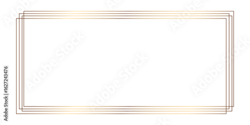 Golden Line Frame Vector Design | Elegant Luxury Border with Minimal Geometric Lines | Premium Metallic Gold Outline for Invitation, Wedding Card, Poster, Banner, and Decorative EPS Illustration

