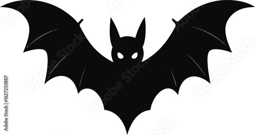 bat flying halloween silhouette