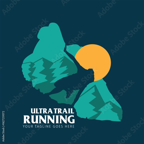 ultra trail tun logo vector