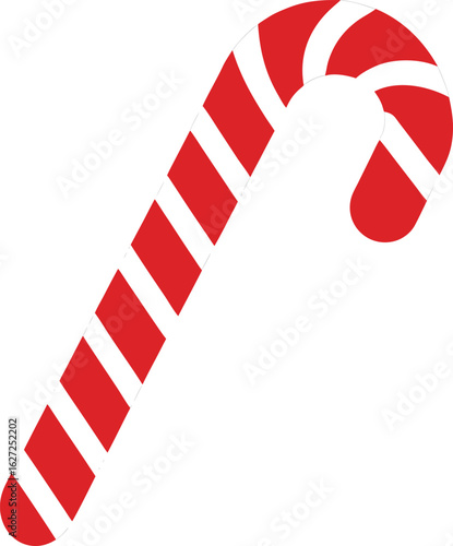 candy cane festive silhouette vector