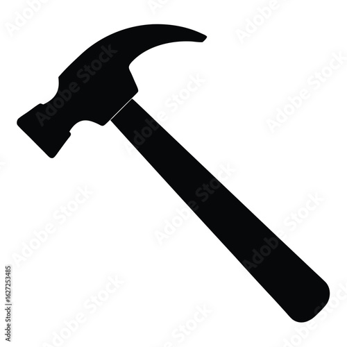 Black claw hammer silhouette tool vintage