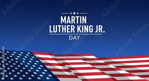 Wallpaper Mural Martin luther king jr day celebration with an american flag waving in the background Torontodigital.ca