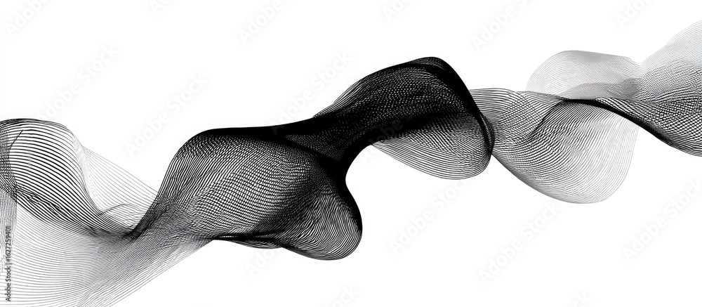 Obraz premium Flowing fabric suspended in air with a white background, use for artistic designs