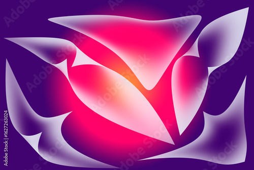 2 Modern color painting on the background curve,