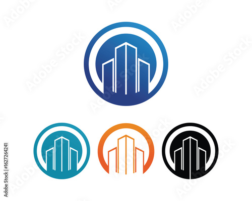 Real estate and home buildings logo icons template