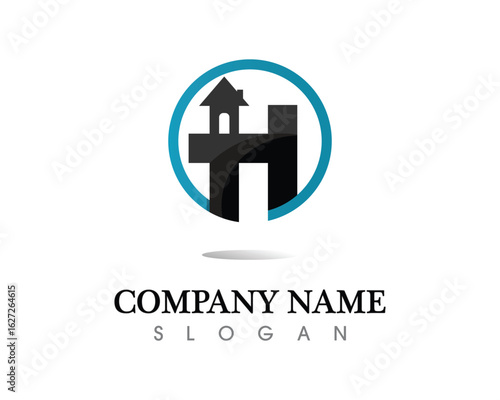 Real estate and home buildings logo icons template