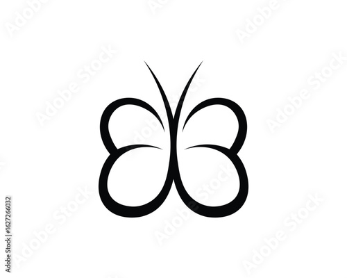 Vector - Butterfly conceptual simple, colorful icon. Logo. Vector illustration