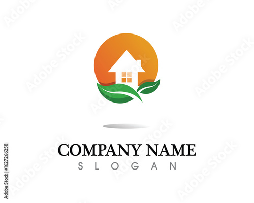 Real estate and home buildings logo icons template