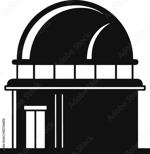 observatory dome black silhouette
