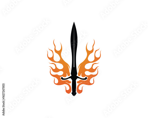 Cross swords icon flat. Simple vector symbol and bonus icon