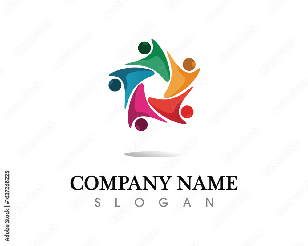 Fototapeta premium people care success health life logo template icons