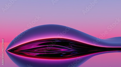 Abstract liquid form design with vibrant colors.