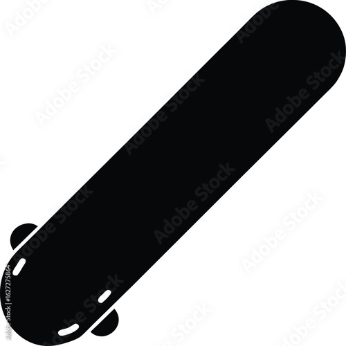 skateboard deck black silhouette vector