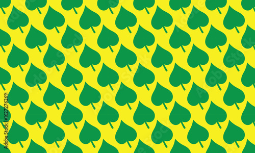 Colorful abstract seamless pattern with golden stars on a green geometric background