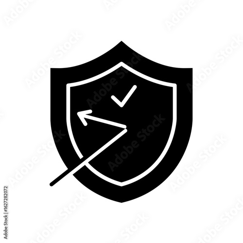 Shield protecting icon