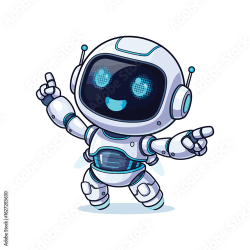 Friendly Robot Mascot for Tech Brand