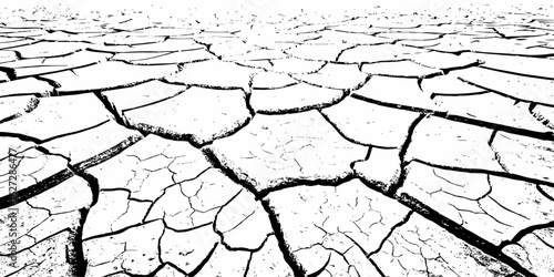  black and white symbolizing dryness and environmental damage  cracked earth showing a dry and barren landscape texture pattern
