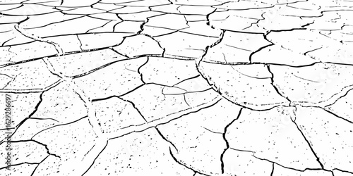  black and white symbolizing dryness and environmental damage  cracked earth showing a dry and barren landscape texture pattern