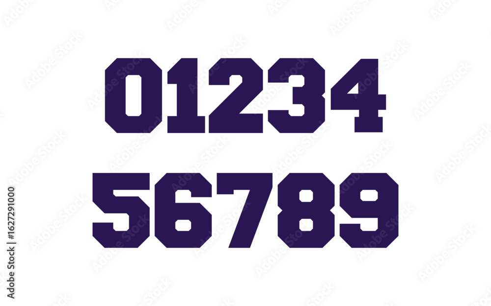 Sports Jersey Numbers Set vector. Sports Jersey Numbers Set vector.