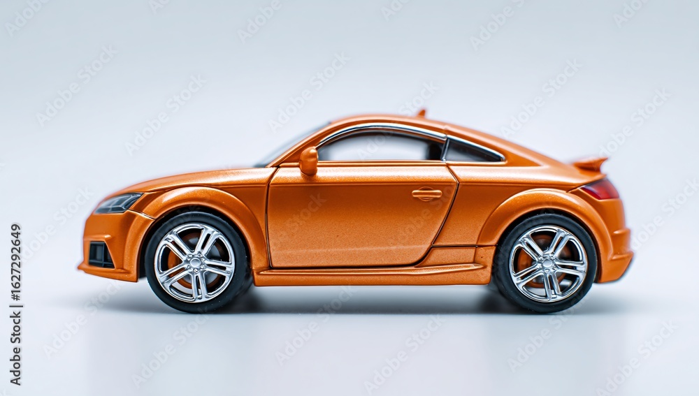 Obraz premium Classic toy car on white background, timeless symbol