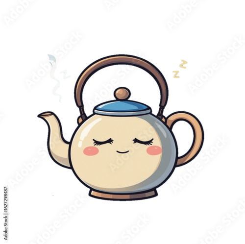 Cartoon vector illustration of a teapot