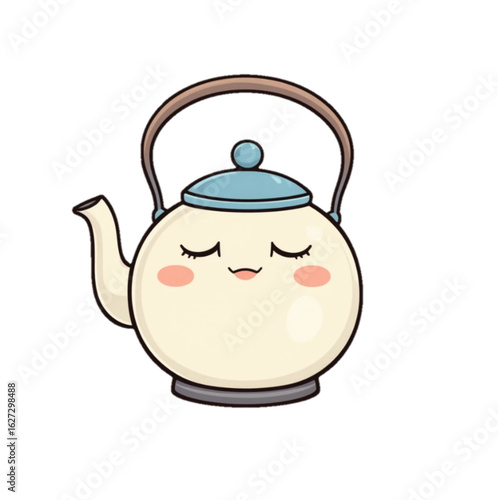 Cartoon vector illustration of a teapot