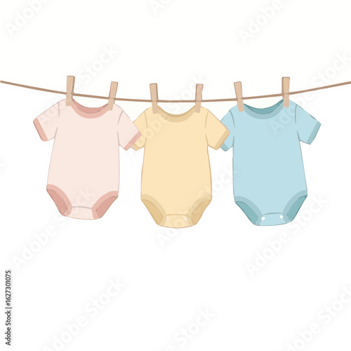 baby clothes on clothesline