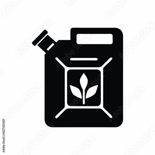 Biofuel canister icon vector silhouette illustration isolated on white background