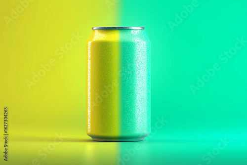 Wallpaper Mural Gradient colored aluminum drink can with water droplets isolated illustration Torontodigital.ca