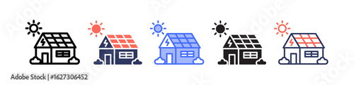 Solar House multiple icon