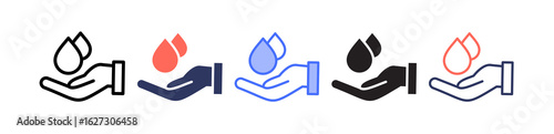 Save Water multiple icon