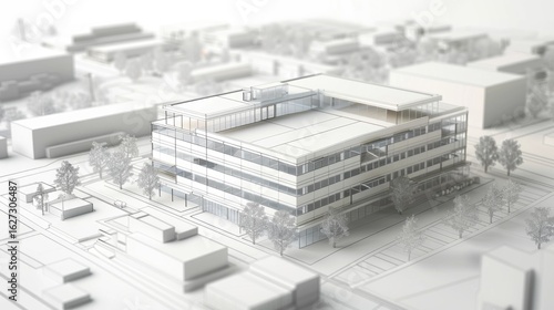 Fototapeta Naklejka Na Ścianę i Meble -  3d model of a building