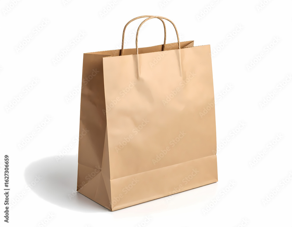 Brown paper bag mockup template for shopping retail packaging design Brown paper bag mockup template for shopping retail packaging design
