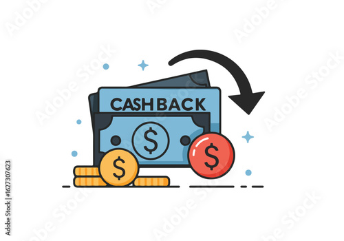 Colorful shopping bags, gifts, and discount symbols illustrate a sale promotion.