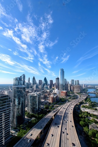 Wallpaper Mural Cityscape panorama with highway Torontodigital.ca