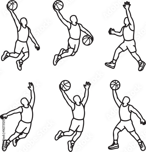 Dunking, Dribbling, Passing, Shooting, Rebounding, and Blocking