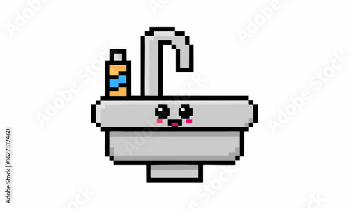 cute Sink icon cartoon illustration