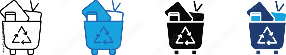 Electronic Waste (E-waste) multi - style icon Electronic Waste (E-waste) multi - style icon