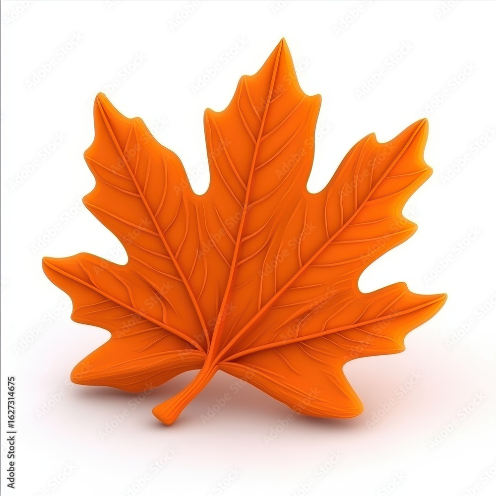 Obraz premium A detailed illustration of an autumnal leaf.