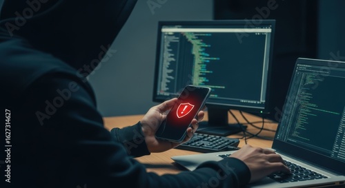 Digital Security Threat: Hacker Alerts on Mobile and Laptop in the Cyber Age