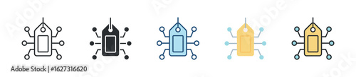 Seo Tag Icon Set Multiple Style Collection