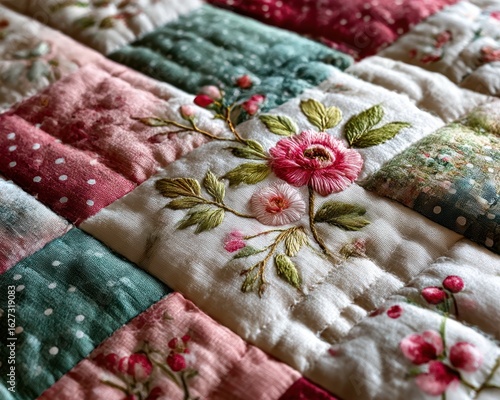 Close-up patchwork quilt