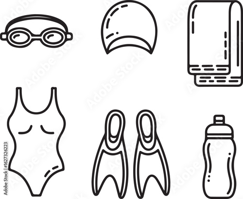 Freestyle, Backstroke, Breaststroke, Butterfly, Flip Turn, and Start Dive