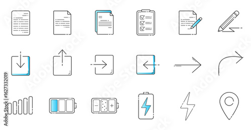 Website icon set, mobile apps, for computer, web, vector