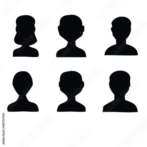 
Business people, set of vector silhouettes