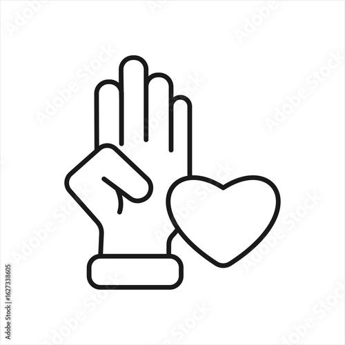 Sincerity Outline Icon Vector Illustration