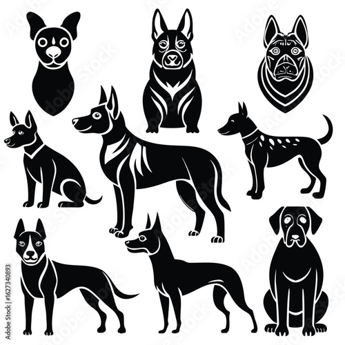 dog silhouettes
