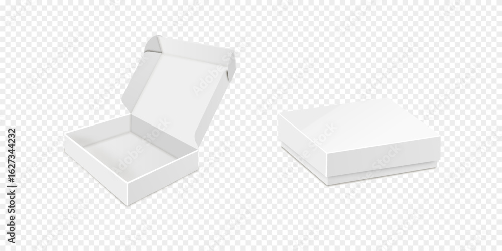 3D Product Cardboard Package Box. Illustration Isolated On White Background. 3D Product Cardboard Package Box. Illustration Isolated On White Background.