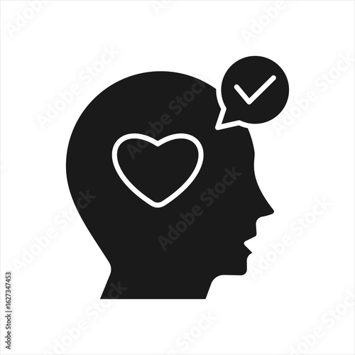 Belief Glyph Icon Vector Illustration