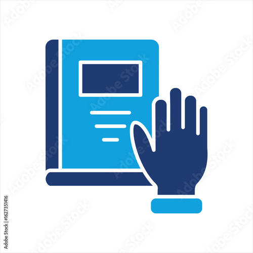 Truth Flat Blue Icon Vector Illustration